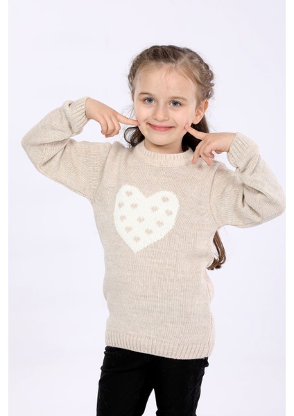 Kız Çocuk Regular Fit Basic Triko Kazak