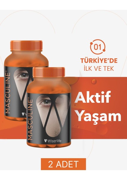 Masculine Cüce Palmiye Ekstresi Isırgan Ekstresi Çinko ve Bor Içeren Takviye Edici 60 Tablet 2 Adet