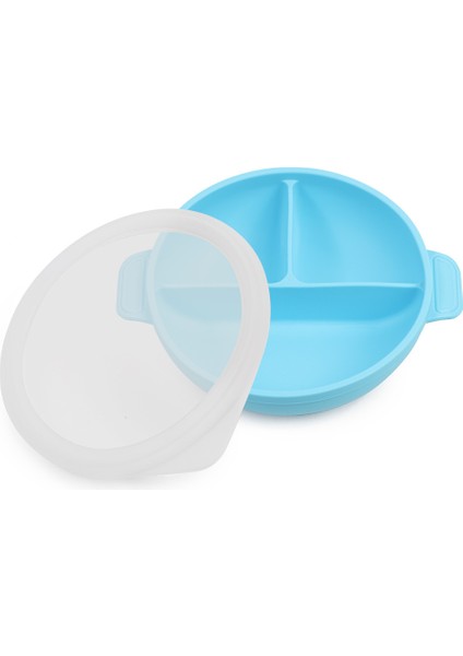 Silikon Beslenme Seti / Kapaklı Vakumlu Silikon Mama Tabağı, Kase, Çatal, Kaşık, Pipet, Önlük, Bardak, Paslanmaz Çelik Çatal, Kaşık ve Saklama Kutusu / Mavi fiyatları