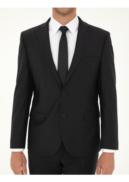 Erkek Siyah Slim Fit Takım Elbise 50269246-VR046