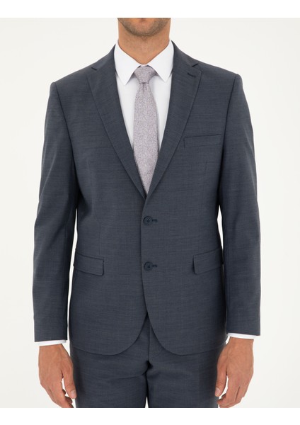 Erkek Koyu Mavi Slim Fit Takım Elbise 50269246-VR032