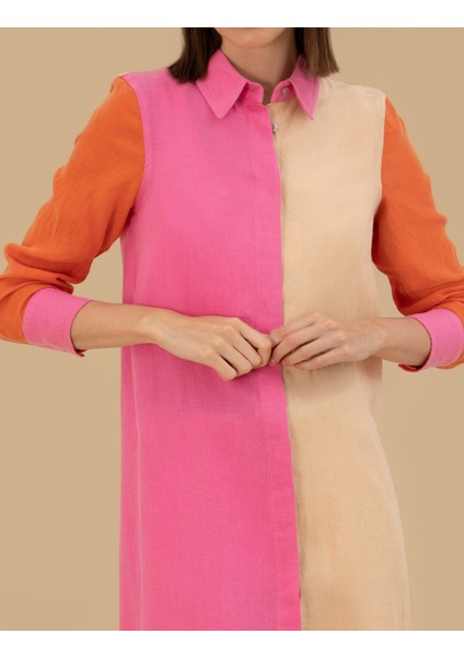 Kadın Pembe Comfort Fit Tunik 50269350-VR167
