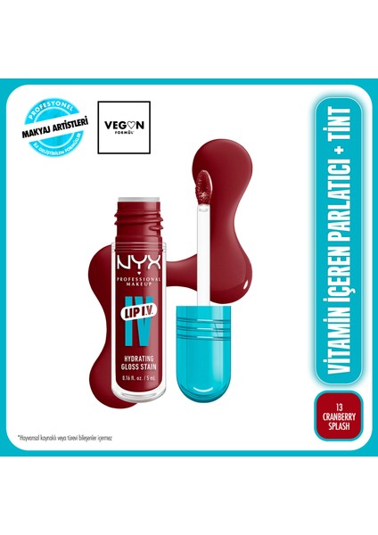 Lıp I.v. Vitamin Içeren Parlatıcı + Tint - 13 Cranberry Splash