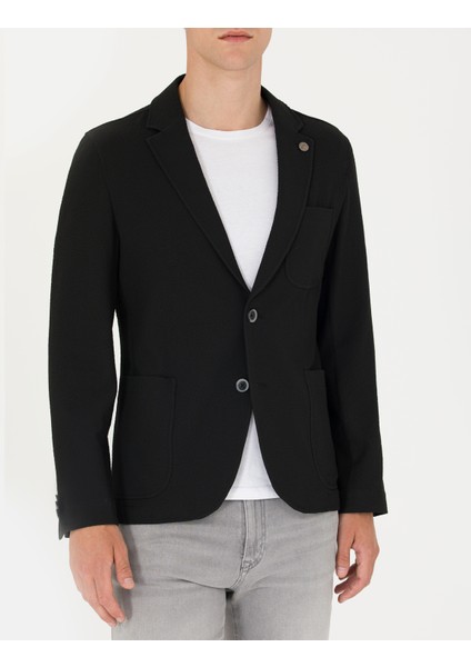 Erkek Siyah Ekstra Slim Fit Blazer Ceket 50269735-VR046
