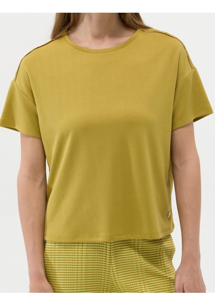 Kadın Yeşil Regular Fit Tişört 50269359-VR235