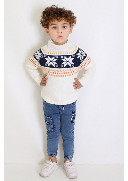 Erkek Çocuk Regular Fit Bisiklet Yaka Triko Kazak