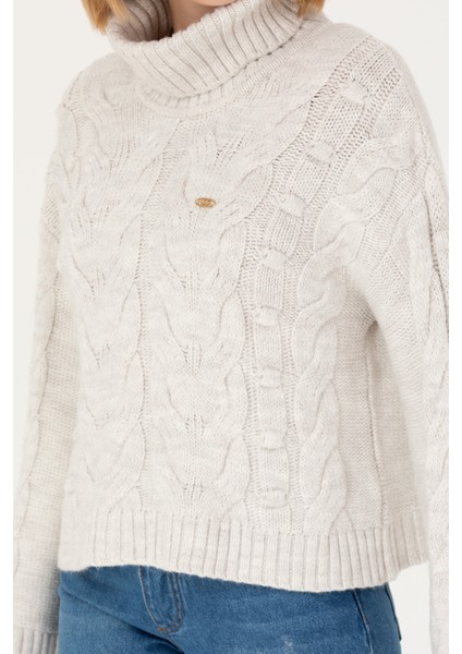 Kadın Taş Melanj Kazak /Triko 50270441-VR225