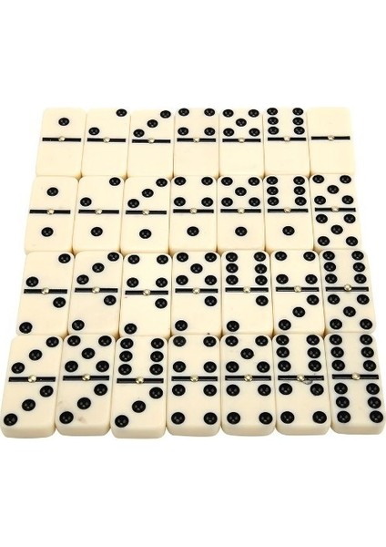 Büyük Boy Domino Oyun Seti Seramik Çantalı 4 x 24 x 1 cm