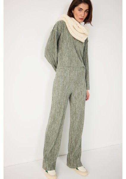 Beli Lastikli Fitilli Yumuşak Pantolon