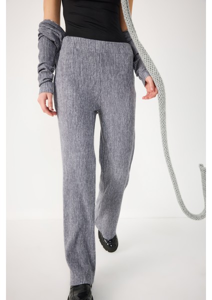 Beli Lastikli Fitilli Yumuşak Pantolon