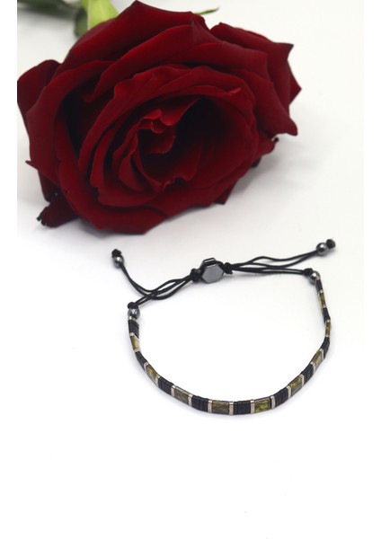 Deri ve Yeşim Taşlı Doğal Taş Bay-Bayan Bileklik 201023650 fırsatları