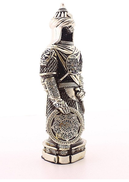 Polyester Üzerine Metal Kaplama Biblo Zırhlı Cevşen Ayetli Asker Gümüş Biblo 3 Boyutlu Küçük Boy 24 cm fırsatları
