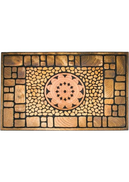 Home Mozaik Kapı Paspas 45X75CM Notre Dame Kauçuk Taban Flok Baskı Kaymaz Uzun Ömür 1 Adet