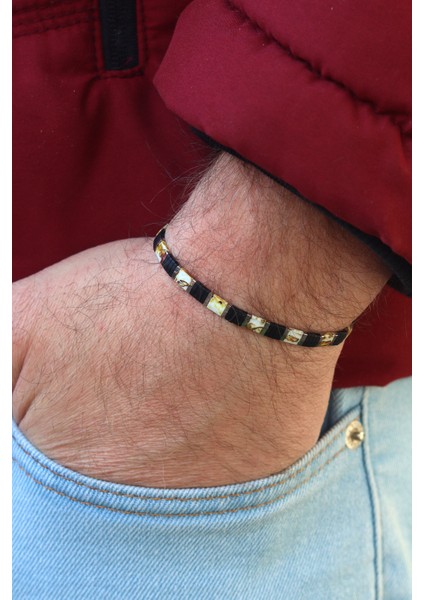 Deri ve Yemen Akik Taşlı Doğal Taş Bay-Bayan Bileklik 201023649 fiyatları