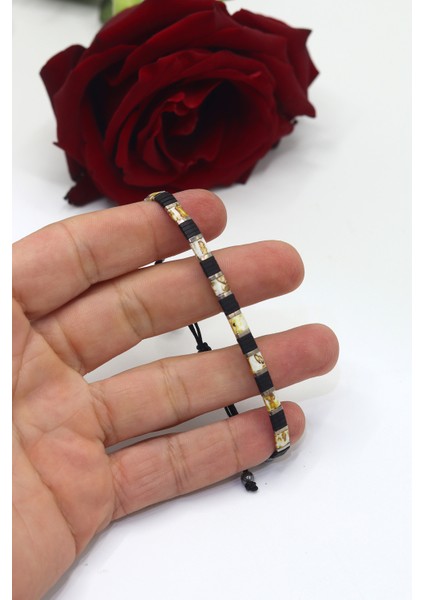 Deri ve Yemen Akik Taşlı Doğal Taş Bay-Bayan Bileklik 201023649 modelleri