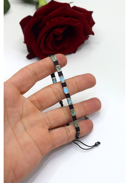Deri ve Firuze Taşlı Doğal Taş Bay-Bayan Bileklik 201023648 modelleri