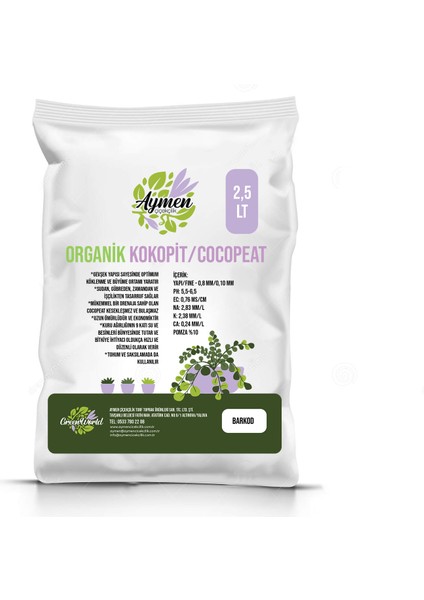 4 Adet 2,5 Litre Çiçek ve Bitki Yetiştirme Toprağı Cocopeat Ponza Katkılı İç ve Dış Mekan Kokopit