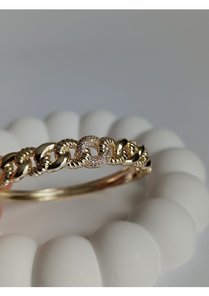 Samanyolu Gold Çelik Kelepçe Bileklik modelleri
