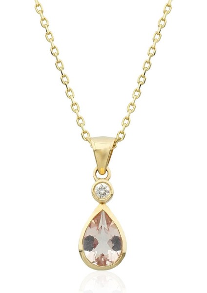 Damla Morganite Tektaş Kolye