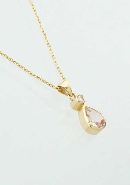 Damla Morganite Tektaş Kolye