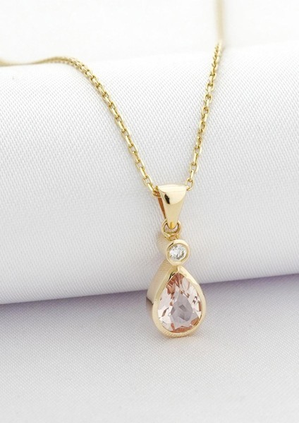 Damla Morganite Tektaş Kolye
