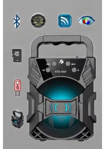 Yüksek Performanslı Bluetooth Hoparlör Kablosuz Taşınabilir
