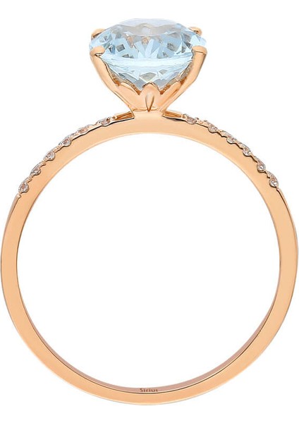 Pırlanta ve Akuamarin Taşlı Okyanus Yüzük 0402R0011 modelleri