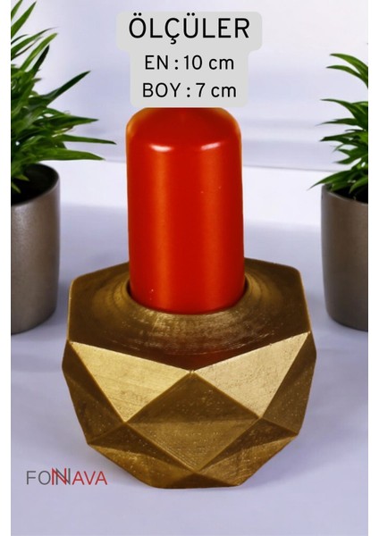 Şamdan Mumluk Dekoratif Mumluk Tealight Mumluk Gümüş Eskitme Renk Model 45