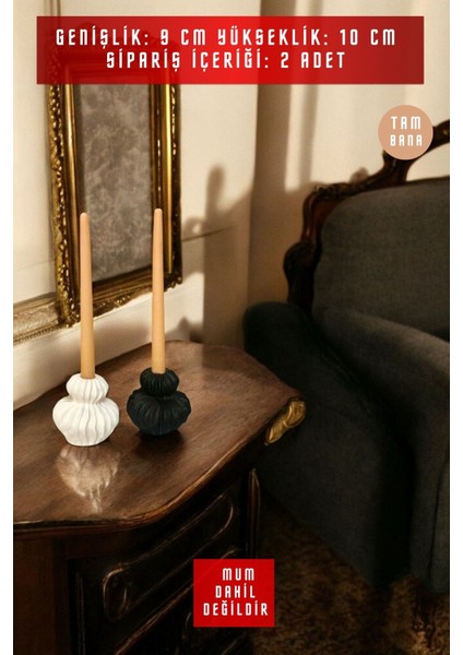 Dekoratif Mumluk Set Şamdan El Yapımı Model 19 modelleri