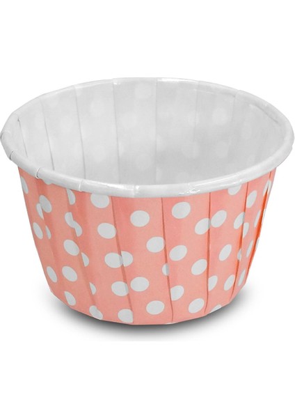 Pembe Puantiyeli Muffin Kek Kapsülü 50'li x 30 Paket (Koli)