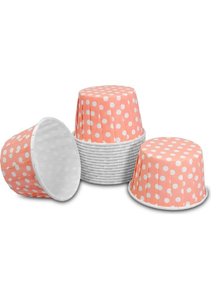 Pembe Puantiyeli Muffin Kek Kapsülü 50'li x 30 Paket (Koli)