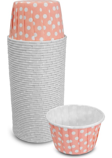 Pembe Puantiyeli Muffin Kek Kapsülü 50'li x 30 Paket (Koli)
