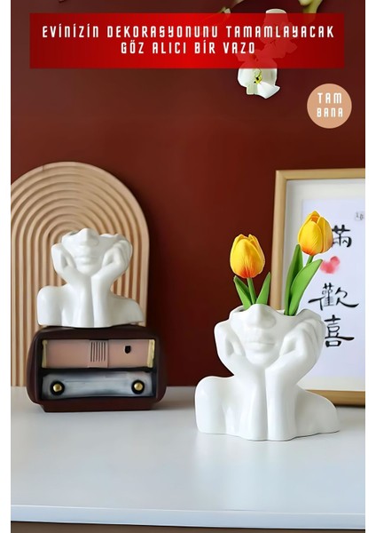 Siyah Dekoratif Vazo Obje Ev Dekorasyon Masa Üstü Dekor Vazo Model 28 fırsatları