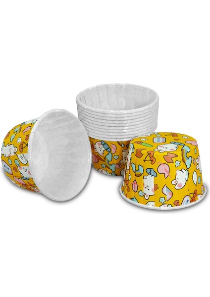 Muffin Kek Kapsülü Sarı Tavşan Desenli 50'li x 30 Paket (Koli)