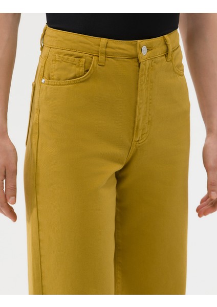 Kadın Yeşil High Waist Flare Fit Jean Pantolon 50273094-VR235