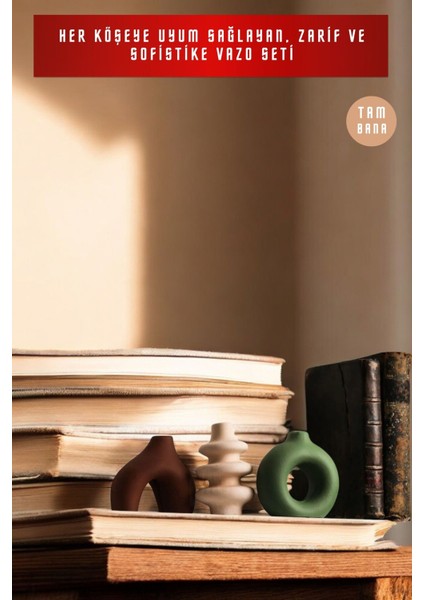 Siyah Dekoratif Vazo Seti Obje Ev Dekorasyon Masa Üstü Dekor Vazo Seti Model 1001 fiyatları