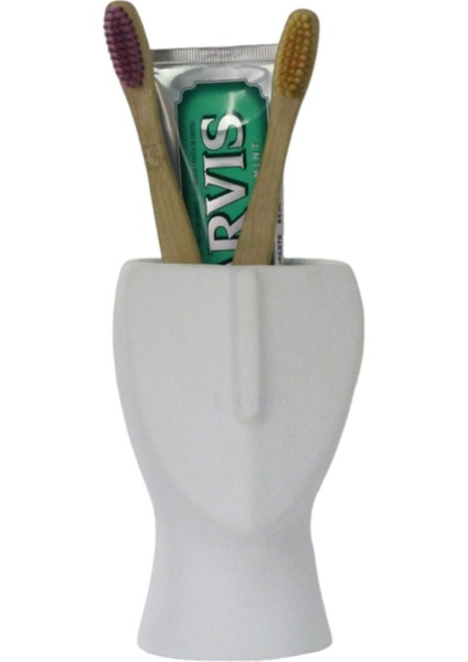 Diş Fırçalığı Diş Fırçalık Diş Fırçası Standı Diş Fırçası Tutucu Gümüş Eskitme Model 23