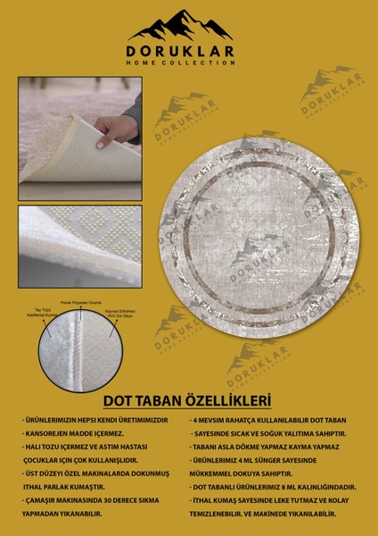 Kaymaz Taban Yıkanabilir Dijital Baskı Dekoratif Modern Desenli Yuvarlak Dot Taban Halı fiyatları