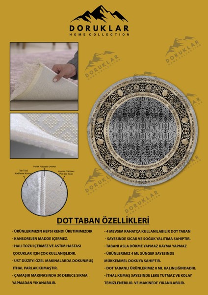 Kaymaz Taban Yıkanabilir Dijital Baskı Dekoratif Modern Desenli Yuvarlak Dot Taban Halı fiyatları