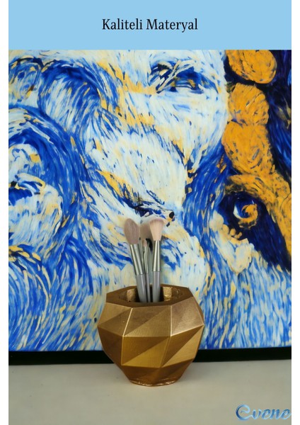 Makyaj Organizeri Makyaj Fırçalığı Makyaj Organizer Düzenleyici Altın Eskitme Renk Model 20 fırsatları