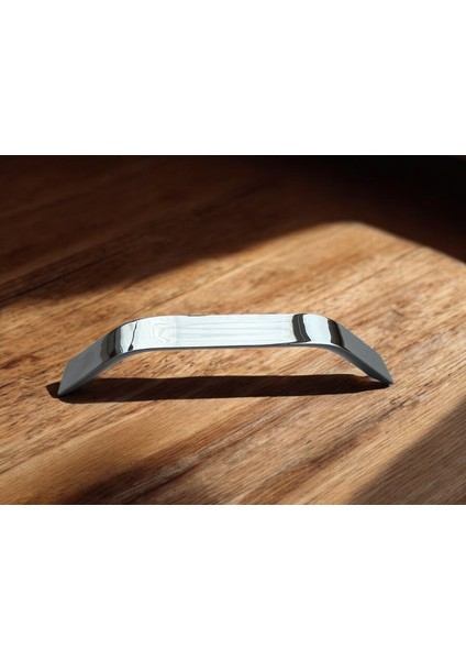 Alüminyum Metal. Mobilya Mutfak Çekmece Kapak Kulbu Içi Dolu Şahin Model Krom Kulp