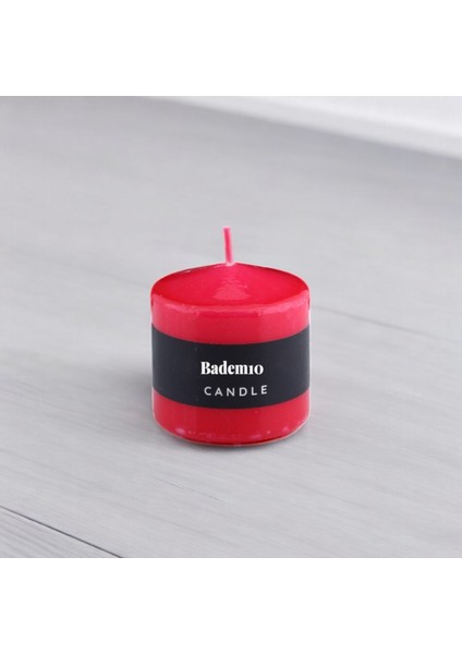 Baton Mum Kırmızı Silindir Dekoratif Mumu Kandil Fitilli Mumlar Şamdan Kokusuz 6 x 6 cm modelleri