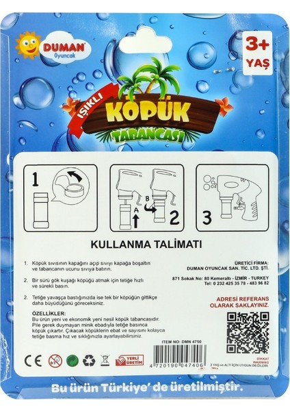 Işıklı Büyük El Enerjili Köpük Tabancası 2 Adet Köpük