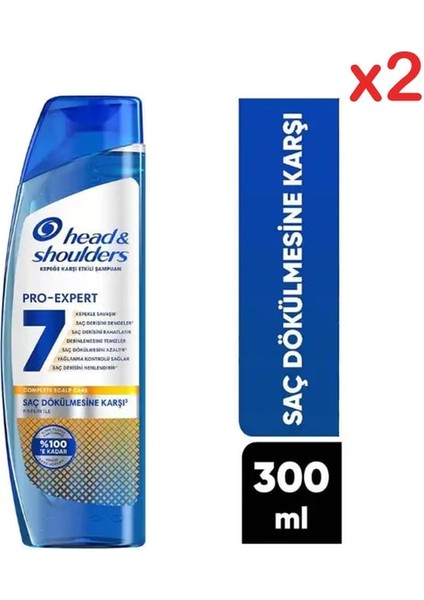 Pro-Expert 7 Kafein ile Saç Dökülmesine Karsi Şampuan 300 ml 2 Adet