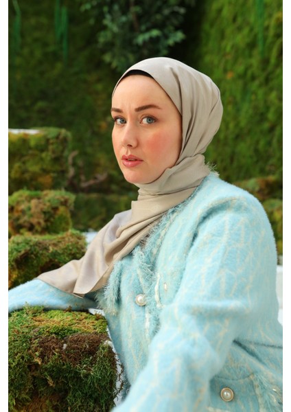 Kaşık Desen Jakarlı Deluxe Şal - Kum Beji modelleri