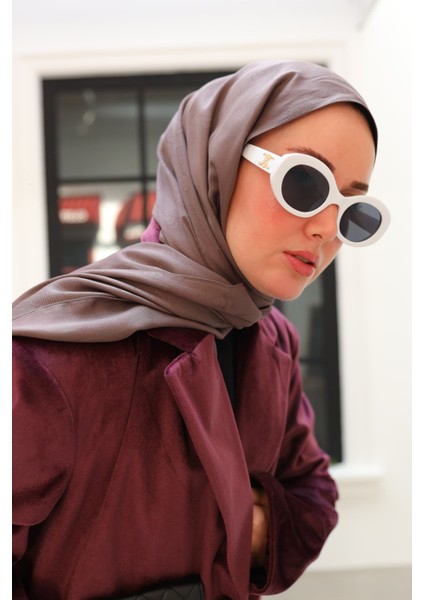 Kaşık Desen Jakarlı Deluxe Şal - Koyu Vizon modelleri