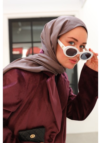 Kaşık Desen Jakarlı Deluxe Şal - Koyu Vizon fırsatları