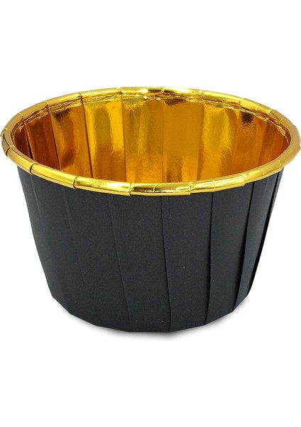 Muffin Kek Kapsülü Siyah-Altın 25'li x 60 Paket (Koli)