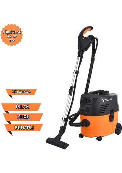 Polish Vacum Cleaner 3ü1 Arada Islak-Kuru ve Buharlı Tam Koruma Temizlik Süpürgesi