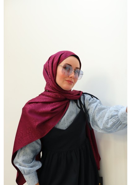 Batik Desen Jakarlı Deluxe Şal - Mürdüm fırsatları